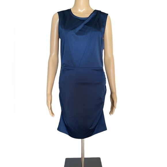 NWT Milly Reece Jersey Blue Sleeveless Mini Dress Size 4 - Picture 1 of 11